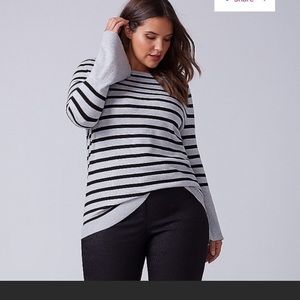 Grey and black striped sweater